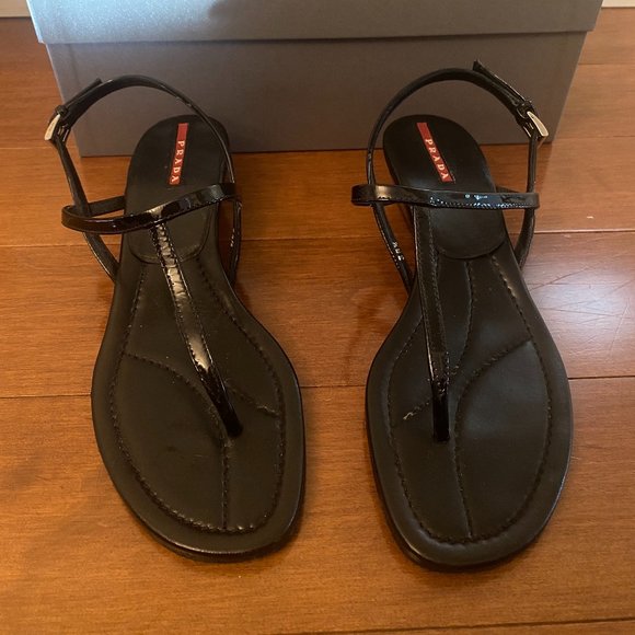 Prada thong sandals low wedge - Picture 2 of 4